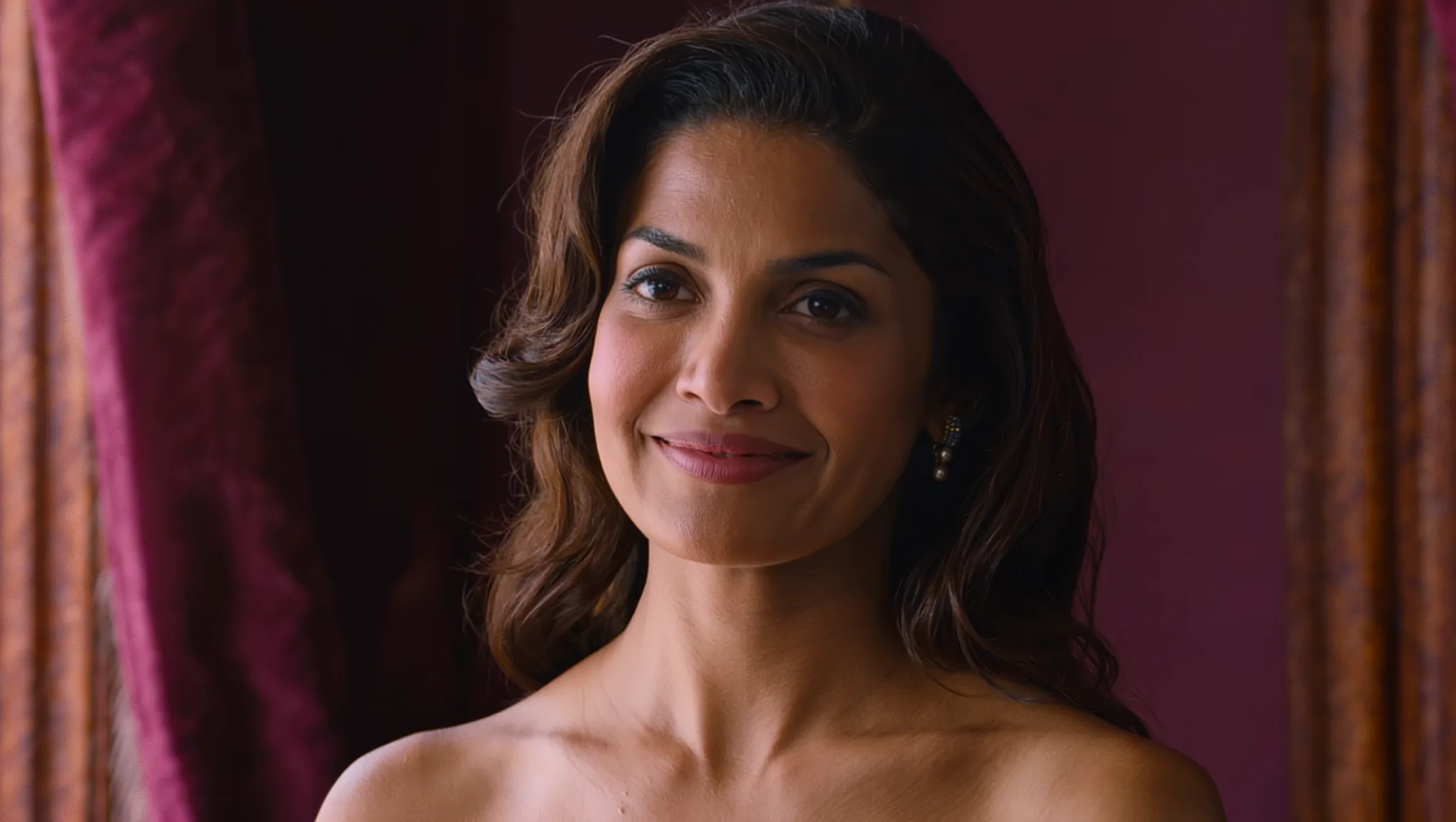A radiant woman with finished natural glam makeup